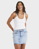 SHINE DENIM MINI SKIRT
