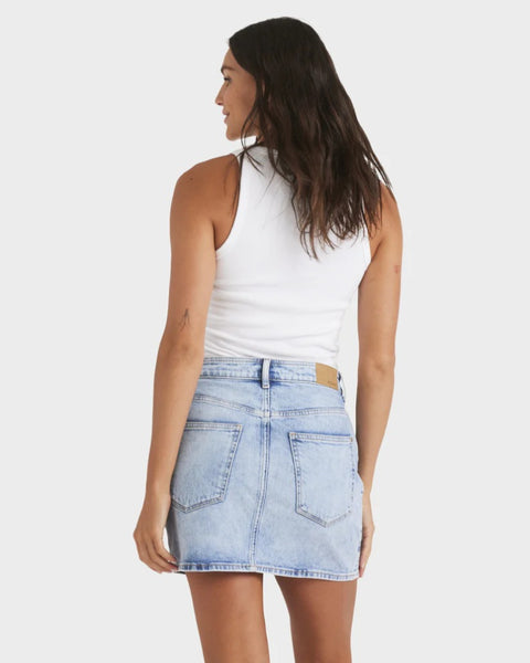 SHINE DENIM MINI SKIRT