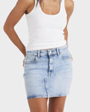 SHINE DENIM MINI SKIRT