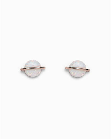 OPAL SATURN STUD EARRING