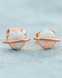 OPAL SATURN STUD EARRING