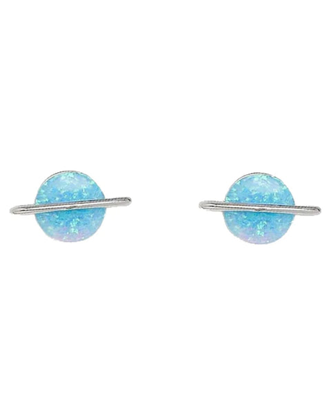 OPAL SATURN STUD EARRING