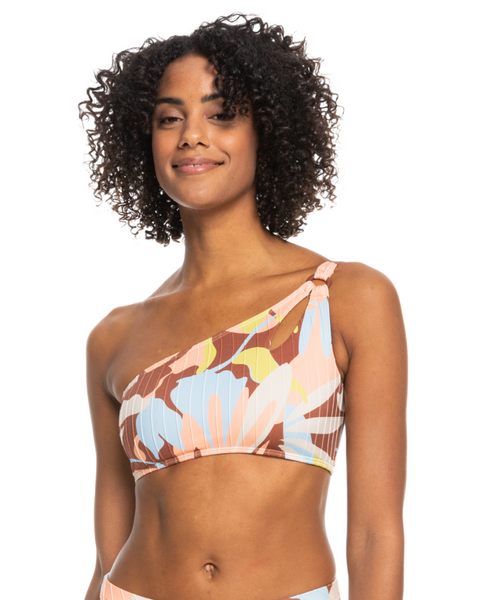 HAUT FLORALDELIC ASSYMETRIC BRA